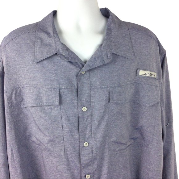 Habit River Fishing Lightweight Shirt UPF 40, 3XL - Picture 2 of 10